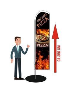 Pizza, Werbung, Beachflag,Flagge, Fahne - Troisdorf