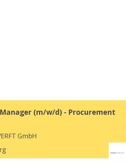 Subproject Manager (m/f/d) - Procurement - Papenburg