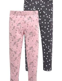 KIDSWORLD Leggings 2er Pack Leggings für kleine Mädchen (Packung, 2-tlg) mit Pferde-Allover