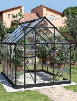 Palram - Canopia Gewächshaus Harmony, BxTxH: 185 x 247 x 208 cm, BxLxH: 50 x 124 x 208 cm, 0,7 mm Wandstärke, lebenslang widerstandsfähige Wandpaneele