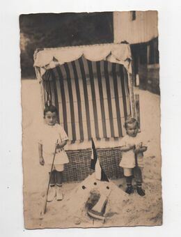 Altes Foto Kinder mit Strandkorb - Datteln