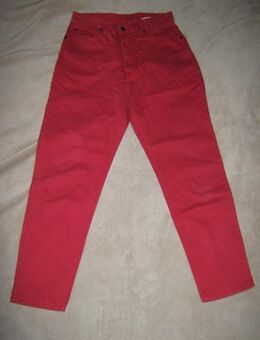 NEUw * Klassisch * edel * Original VINTAGE * Karotten * High Waist * Jeans- Hose "Bronco 66" Gr. 29 36/ S * kirsch- rot * - Riedlingen
