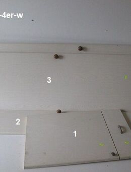 4er Set Möbeltüren (lang) - perfekt für Selbstausbauer (helles Design - weiße Fronten) Wohnwagen / Wohnmobil - Schotten Zentrum