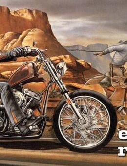 Schönes Blechschild Easy Rider Chopper Motorrad Biker 20x30 cm - München