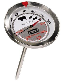 Xavax Bratenthermometer 2 in 1 Mechanisches Ofen- und Fleischthermometer