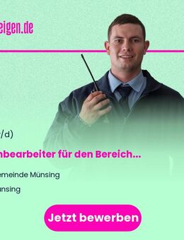 Sachbearbeiter für den Bereich Öffentliche Sicherheit und Ordnung (m/w/d) - Münsing