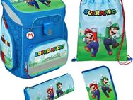Scooli Schulranzen EasyFit, Super Mario (Set, 5-tlg)