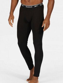 Reebok Lange Unterhose JOHNY basic, lang, atmungsaktiv, mit Logo, breiter Bund, Baumwollmix