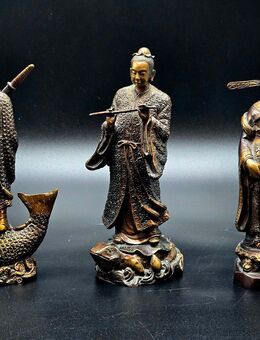 Chinesische Gußbronze-Figuren „Die 3 Götter des Glücks“ - Schön & detailreich - München