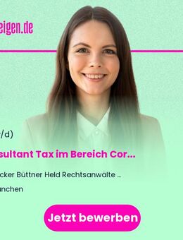 (Junior) Consultant (m/w/d) Tax im Bereich Corporate Finance - München