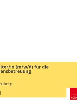 Sachbearbeiter/in (w/m/d) für die Unternehmensbetreuung - Nürnberg