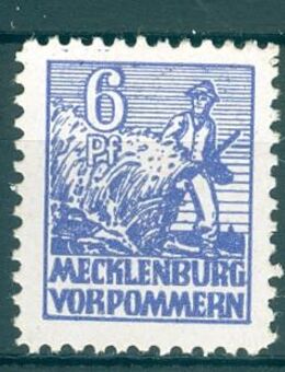 Mecklenburg-Vorpommern postfrisch Nr. 33 ohne Falz oder Falzrückstände - Porta Westfalica Zentrum