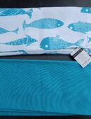 2 Geschirrtücher 100 % Baumwolle 50 x 70 cm maritim türkis neu Knutzen zusammen 5,- in 24944