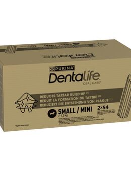 PURINA Dentalife Tägliche Zahnpflege-Snacks für kleine Hunde (7-12 kg) - 108 Sticks (36 x 49 g)