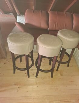 3 barhocker in echtleder neu bezogen - Püchersreuth