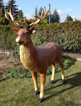 Dekofigur Hirsch stehend Maxi Gartendeko - Hergisdorf