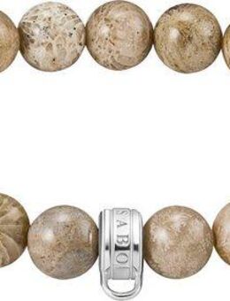 THOMAS SABO Charm-Armband Charm Club: Bead-Armband Daisy Jaspis, X0293-014-16-L19, mit Jaspis