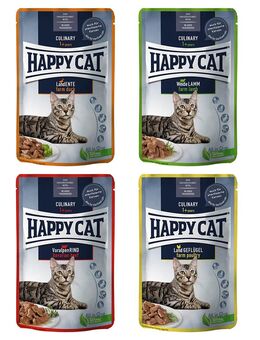 Happy Cat Pouch Meat in Sauce 12 x 85 g - Mixpaket 2 (4 Sorten)