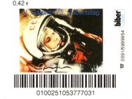 Biberpost: 09.03.2008, "Juri Gagarin im Raumanzug", Satz, Typ VI, postfrisch - Brandenburg (Havel)