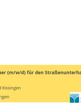 Straßenbauer (m/w/d) für den Straßenunterhalt - Bad Kissingen