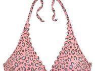 LASCANA Bügel-Bikini-Top Mae, farbenfroher Animalprint, herausnehmbare Cups, im Nacken zu binden