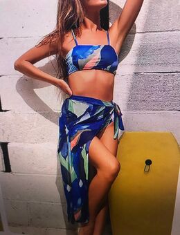 Bikini Set mit hoher Taille Badeanzug Gr. M blau - Augsburg