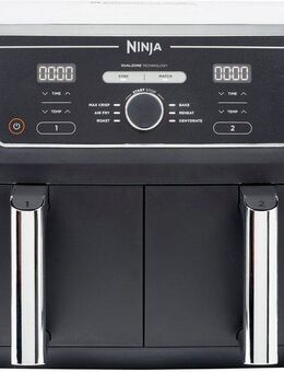 NINJA Heißluftfritteuse Foodi AF400EU Dual Zone Airfryer, 2470 W, Kapazität je 1,4 kg, incl. 2 Crisper Gittereinsätze