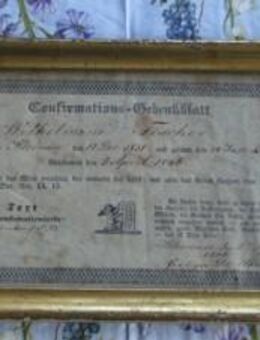 Confirmations-Gedenkblatt 1846 - Salzwedel (Hansestadt) Zentrum