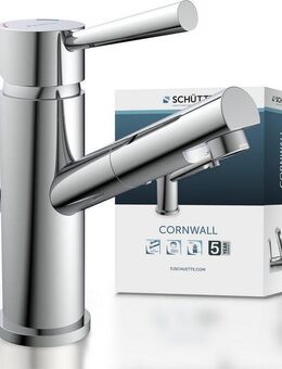Schütte Waschtischarmatur Cornwall mit Zugstange, Ablaufgarnitur, Mischbatterie
