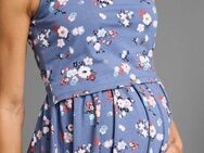 Neun Monate Umstandskleid Kurzes Schwangerschafts-Shirtkleid, Minikleid Blumenkleid mit Stillfunktion