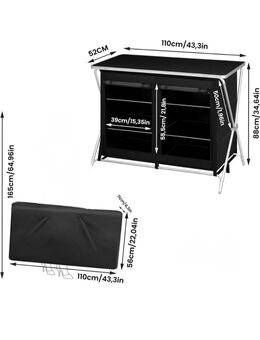 Campingtisch 6 Ablagen faltbar Aluminium - Düsseldorf