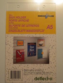 Wanddisplay Einzelblatt DIN A 5 Hochformat - Essen