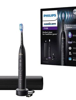 Philips Sonicare Elektrische Zahnbürste Series 7100 HX7421/01, Aufsteckbürsten: 1 St., mit visueller Andruckkontrolle, 7 Putzeinstellungen, inkl. Reiseetui