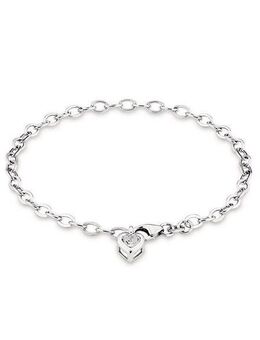 Amor Silberarmband Schmuck Geschenk Armkette Herz LIEBE, Made in Germany - mit Zirkonia (synth)