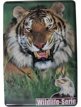 Wildlife Serie - Tiger - Blechpostkarte mit Umschlag - Doberschütz