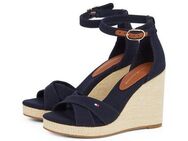Tommy Hilfiger FLAG HIGH WEDGE ESPAD CRISSCROSS High-Heel-Sandalette, Riemchensandale, Sommerschuh, Keilsandalette, verstellbarer Schnalle