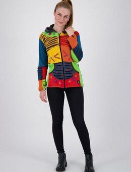 ankerglut Fleecejacke Patchwork Multicolor NUNAVUT II NEW FLOWER POWER