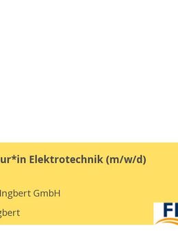 Konstrukteur*in Elektrotechnik (m/w/d) - Sankt Ingbert