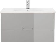 welltime Waschtisch Lund Badezimmerschrank Unterschrank mit Becken (Set), Waschplatz mit Waschbecken und 2 Auszügen Breite 80 cm