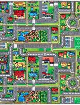 Primaflor-Ideen in Textil Kinderteppich STREETS, Made in Belgium, rechteckig, Höhe: 5 mm, Straßen-Spiel-Teppich, Straßenbreite ca. 9 cm, Kinderzimmer
