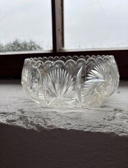 2-teiliges Set Bleikristall – Vase & Schale mit Sternschliff, handgeschliffen, Vintage - München Sendling