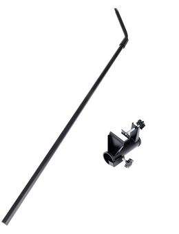 TIAKI Gebogene Teleskopstange für Katzennetze - Sparset: Teleskopstange, gebogen + Geländerklemme