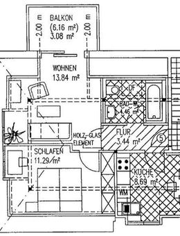 Dachgeschosswohnung mit Balkon - Zwickau