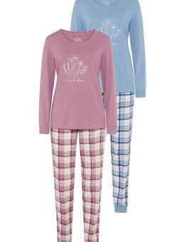 Vivance Dreams Pyjama (Set, 2 Stück) Elastische Rippbündchen