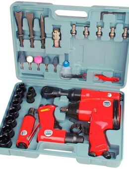 Brüder Mannesmann Werkzeuge Werkzeugset, 33-tlg., Druckluft-Set