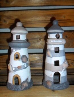 Keramik Set 2 Stück Deko Leuchtturm  für Teelicht - 20 cm hoch*Neu* - Neunkirchen (Nordrhein-Westfalen)