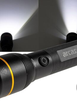 LED Taschenlampe, mit Akku, 10W, 1000lm, 250m Leuchtdistanz - Kiel
