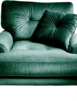 Trends by HG Loungesessel TOKIO, in Microfaser mit hochwertigem Holz/Metallfuß