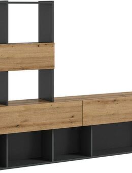 INOSIGN Wohnwand Tyson, Breite 210 cm, besteht aus: Lowboard und Aufsatzregal, TV-Board, TV-Möbel, Media-Möbel, Fernsehschrank