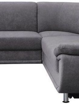 TRENDMANUFAKTUR Ecksofa Rondo wahlweise mit Schlaffunktion, bequeme Armlehnen, Bestseller, L-Form, wahlweise mit Federkern bestellbar, Füße chromfarben